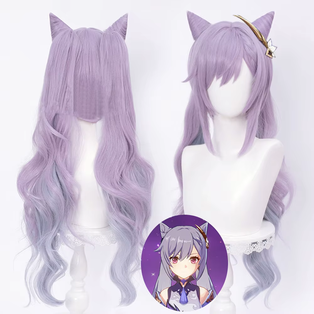 Perruques de cheveux synthétiques Genshin Impact Cosplay