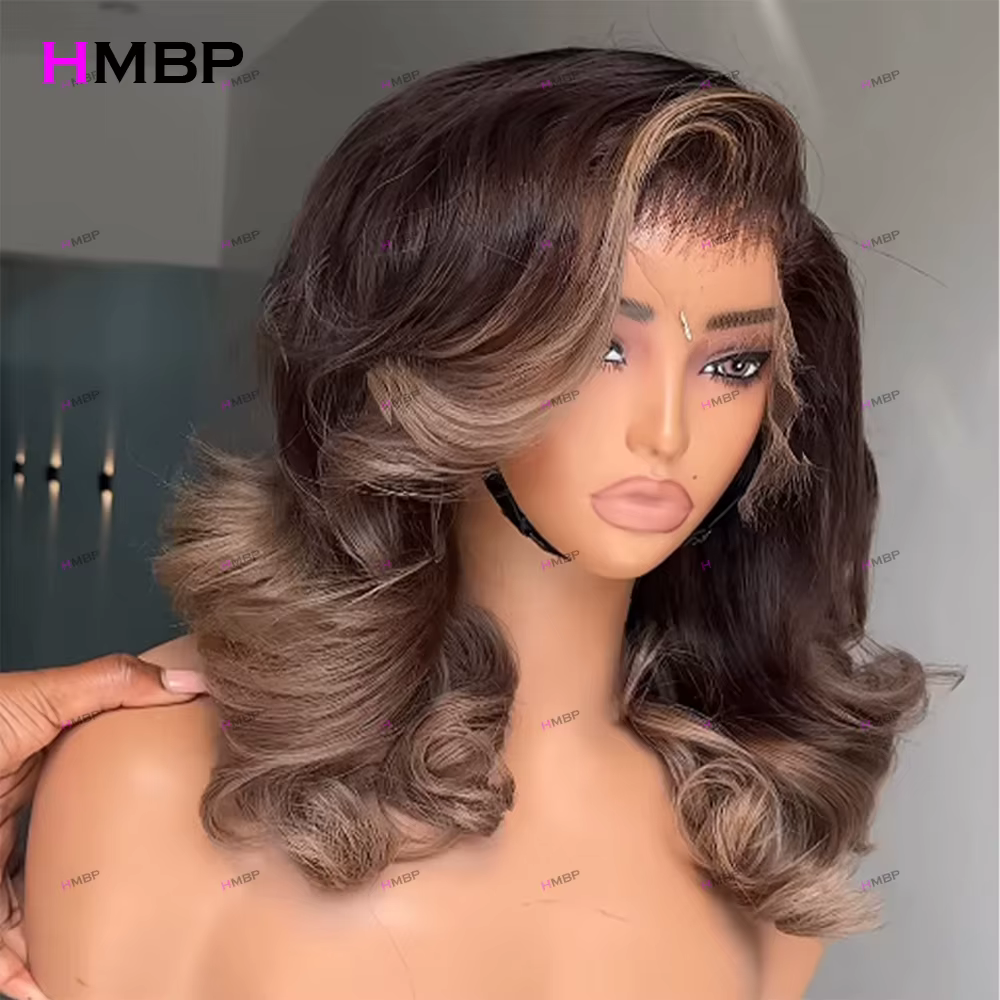 Perruque Lace Frontale Sans Colle en Cheveux Humains
