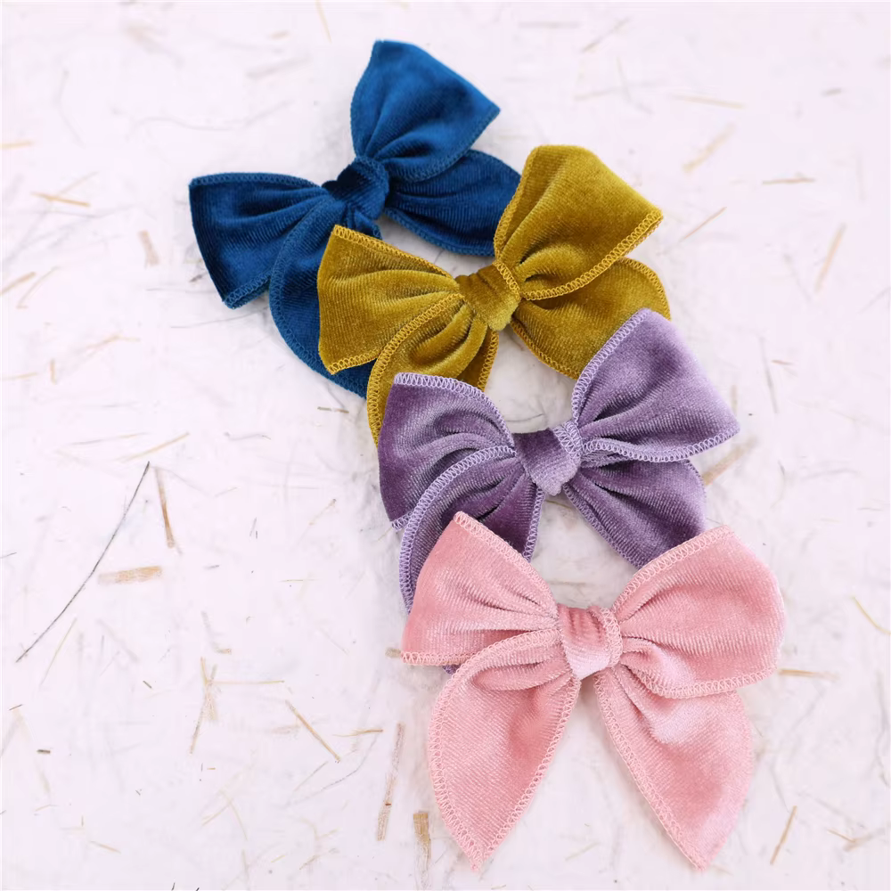 Pinces à cheveux en velours pour tout-petits