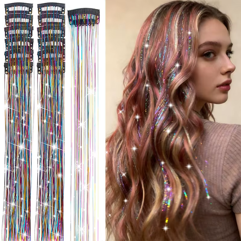 Extensions de cheveux synthétiques de 20 pouces - Ensemble de 12 accessoires