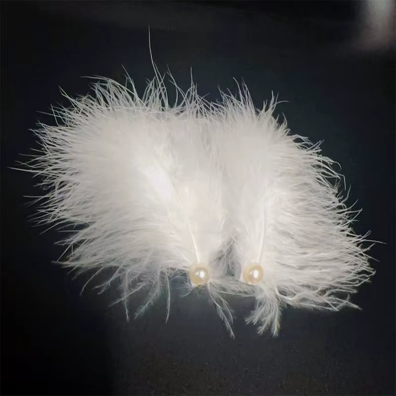 Pinces à cheveux gothiques en plumes Y2K