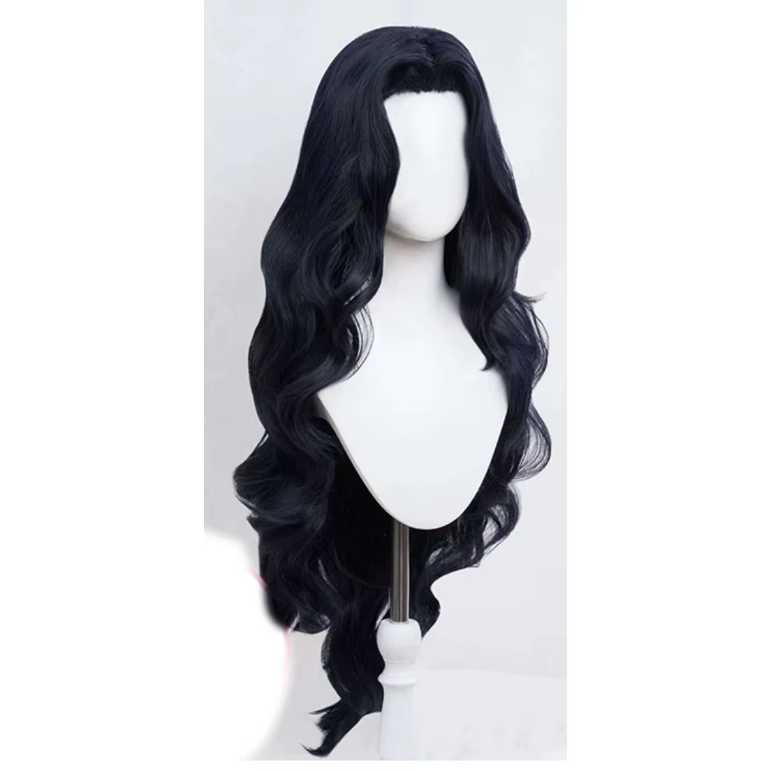 Perruque synthétique longue noire bouclée résistante à la chaleur pour femmes