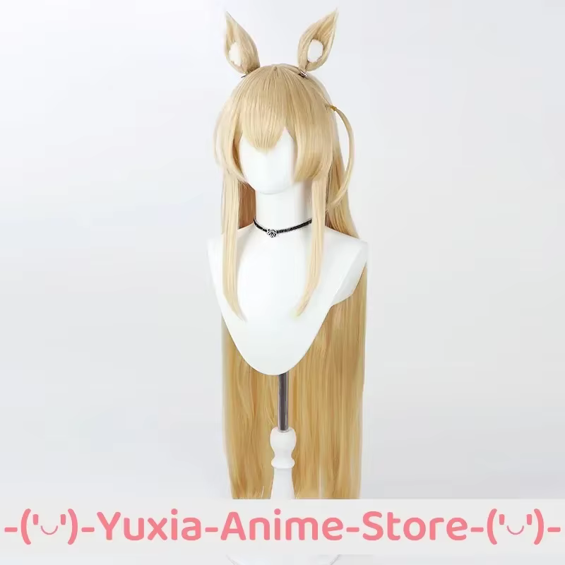 Perruque de cosplay Kurumi Blue Archive avec oreilles et bonnet