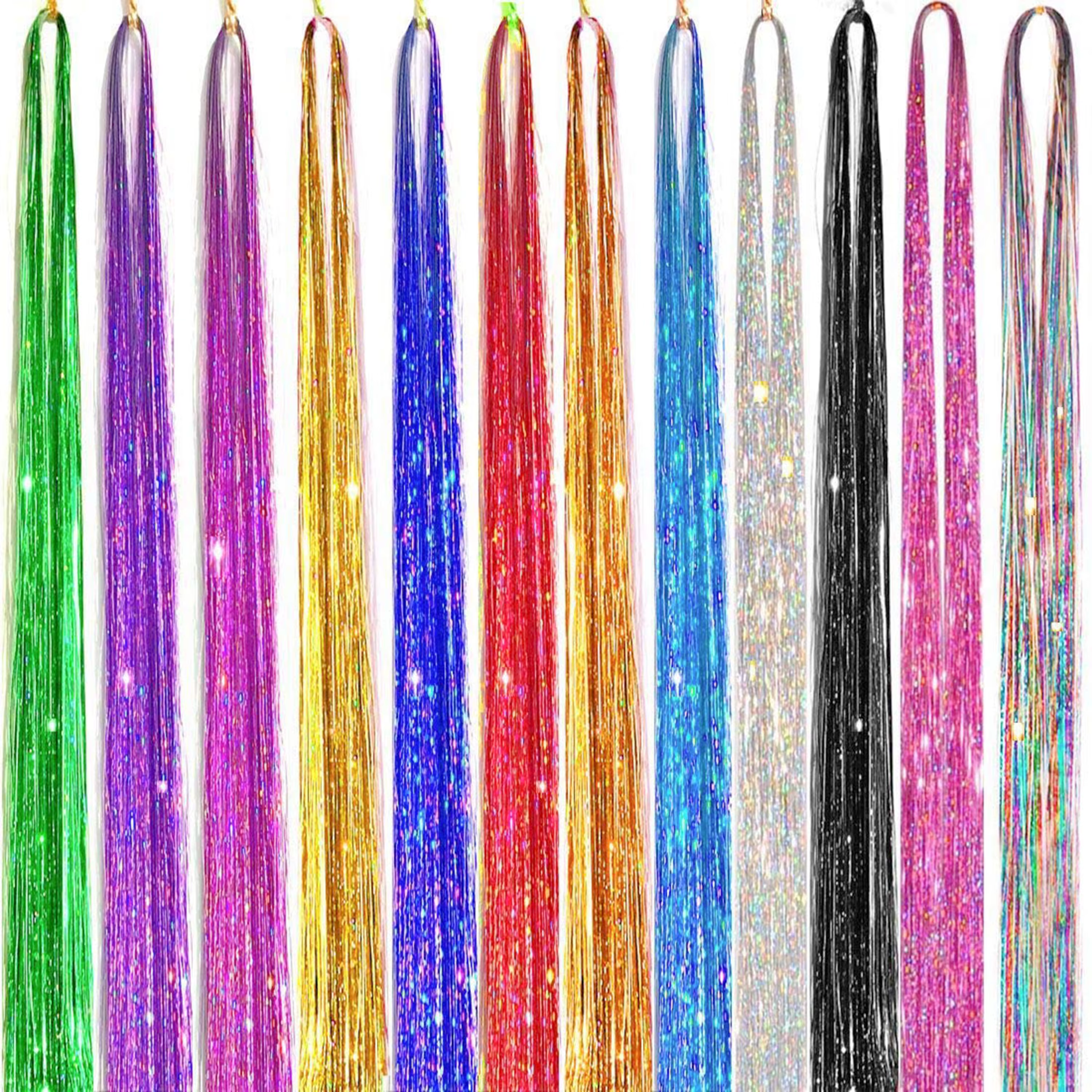 Extensions de cheveux scintillants et brillants