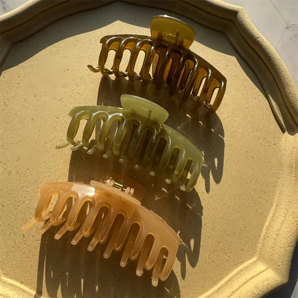 Pinces à cheveux coréennes en plastique pour femmes et filles