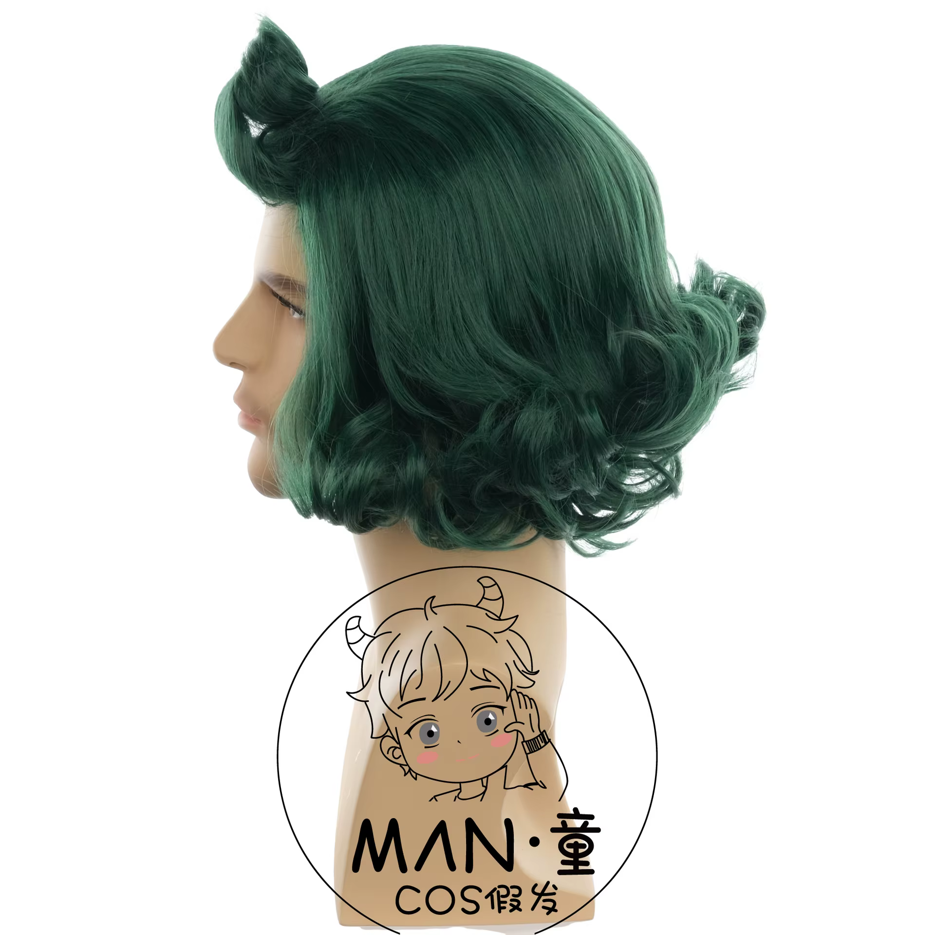 Willy Wonka & the Chocolate Factory Oompa Loompa Cosplay perruque Happy Candy House Halloween vert cheveux bouclés
