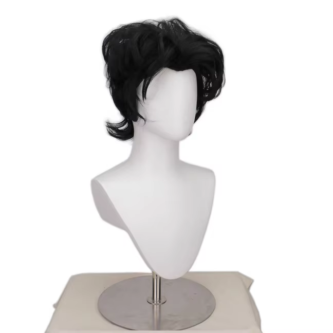 Perruque de cosplay Pierrot Harlequin pour homme