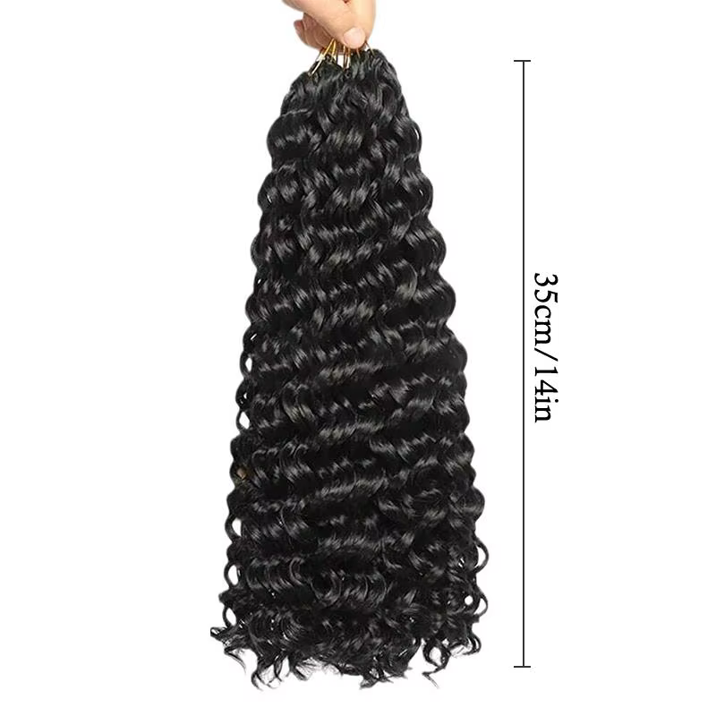 Extensions de cheveux synthétiques bouclés de 14 pouces