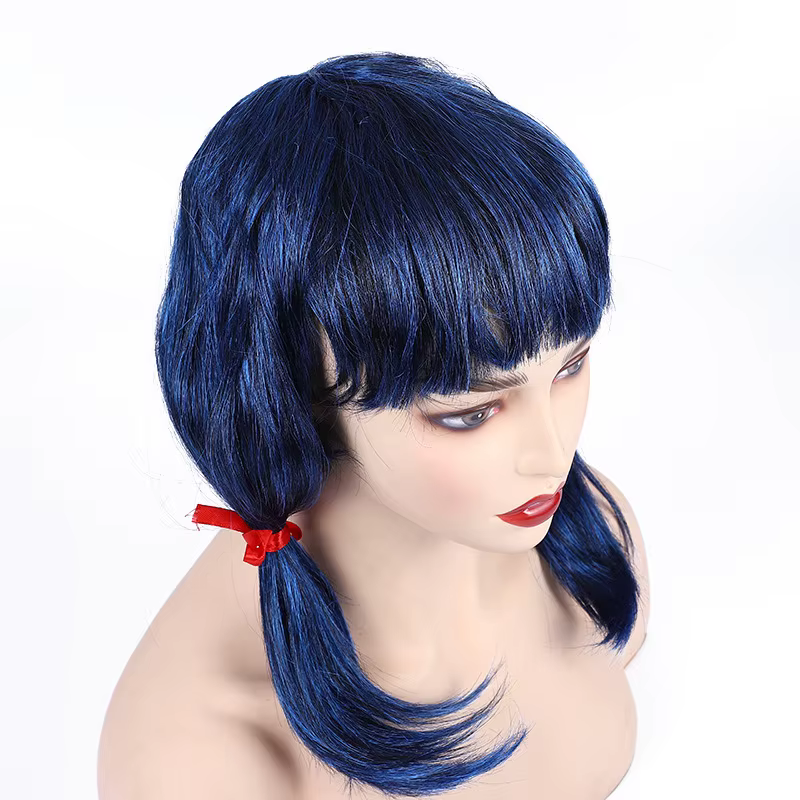 Perruque bleue pour filles