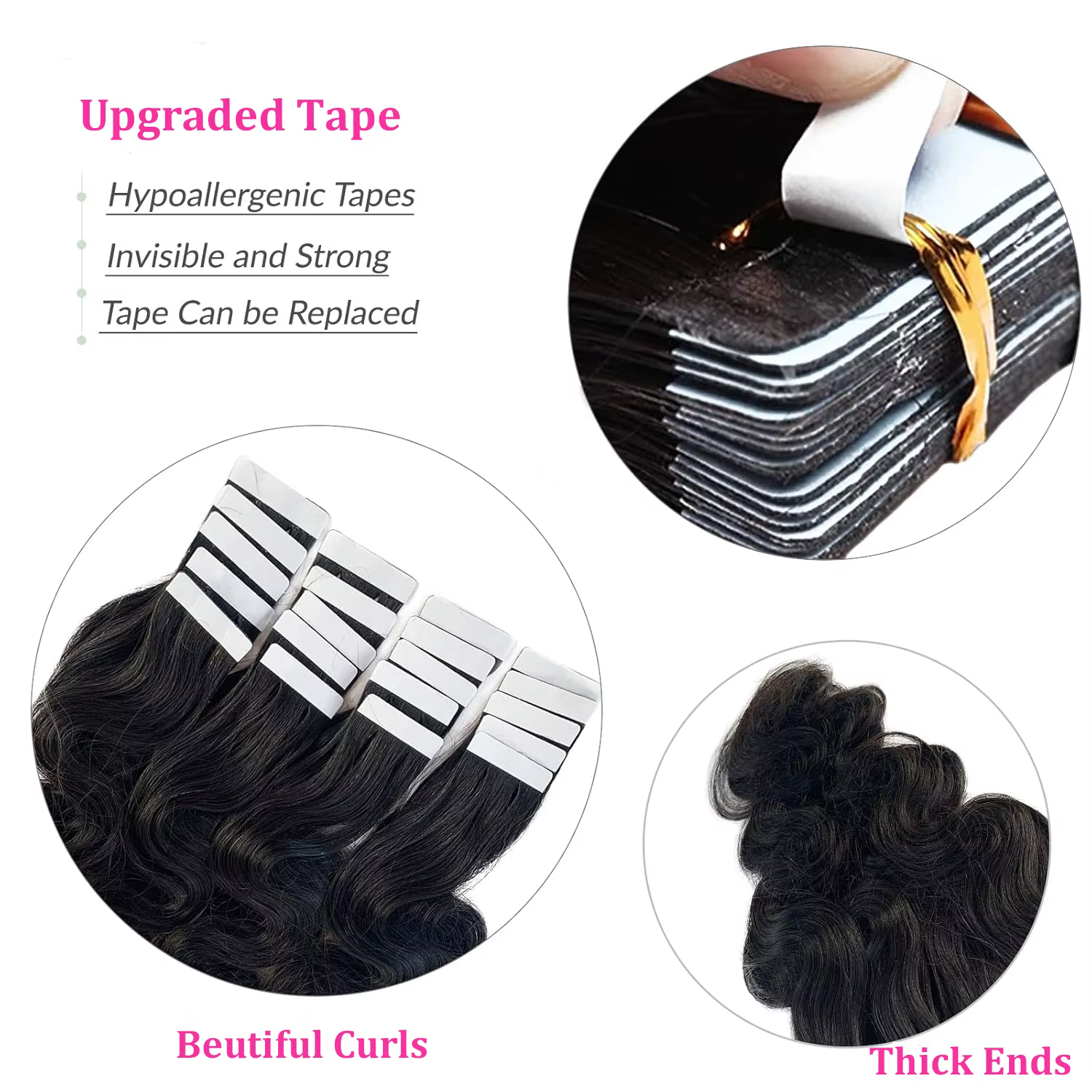 Extensions de cheveux naturels Remy Body Wave
