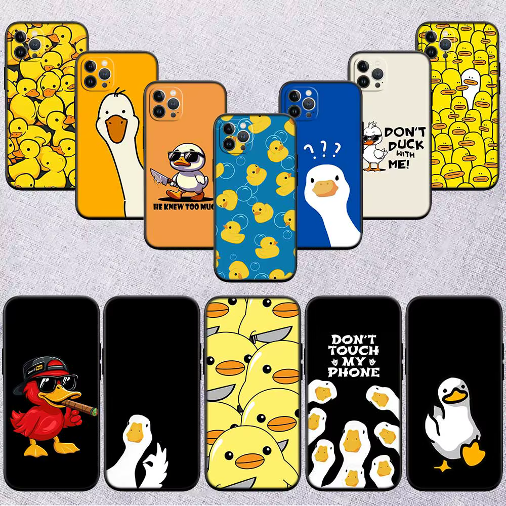 Coque de téléphone dessin animé canard, pour Motorola Moto Edge 60 60s 70 G86 G56 G54 E14 G04S G45 G54 G64 S30 S50 X30 X40 X50 Ultra Pro Power
