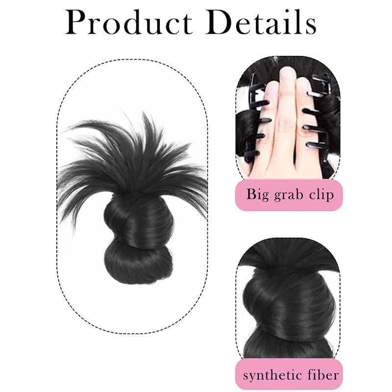 Perruque chignon bas à clipser