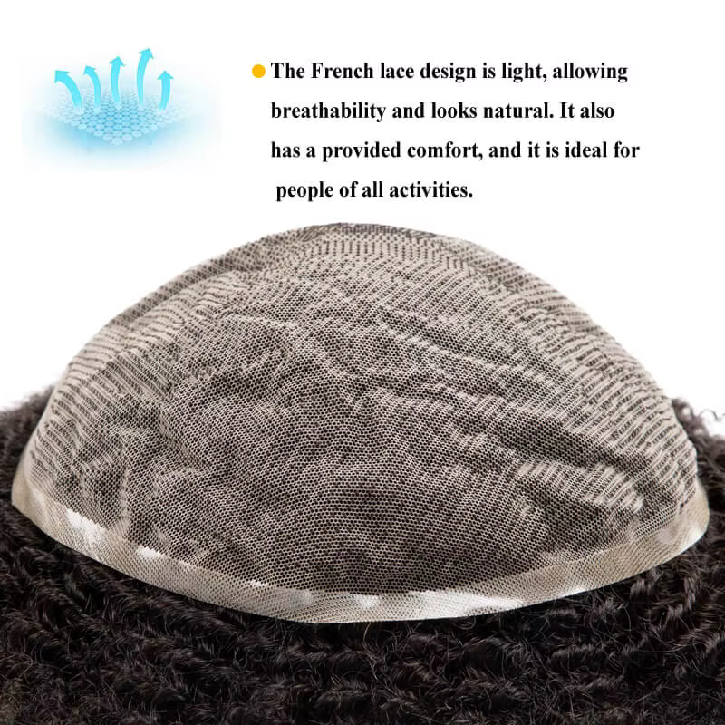 Perruque Afro pour hommes perruques toupet de haute qualité